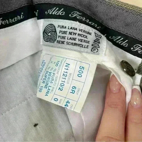 Aldo Ferrari Mens Pants 100 % Wool Rome Italy Size S34 Pleated Formal Office - Picture 5 of 13